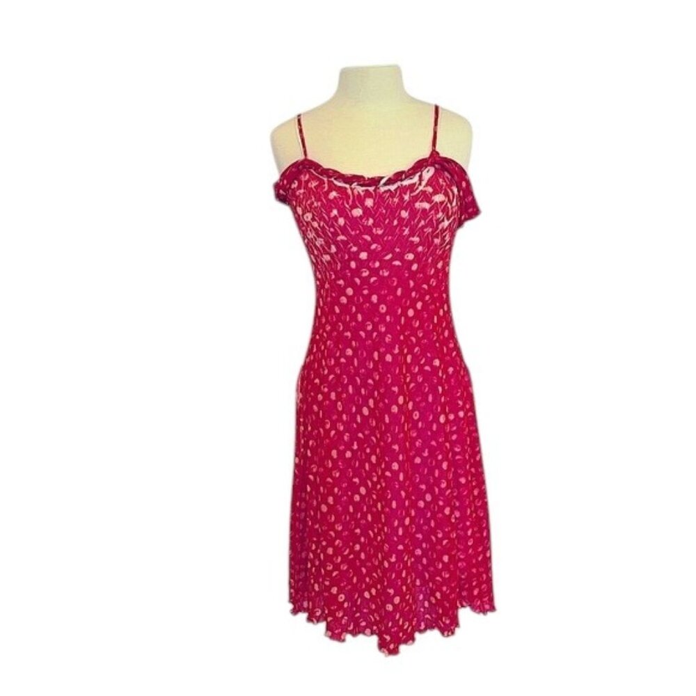 NWT Komarov Cherry Dot Scarf Dress